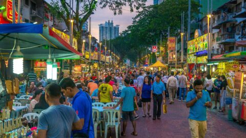 Jalan Alor Kuala Lumpur utcai etelek