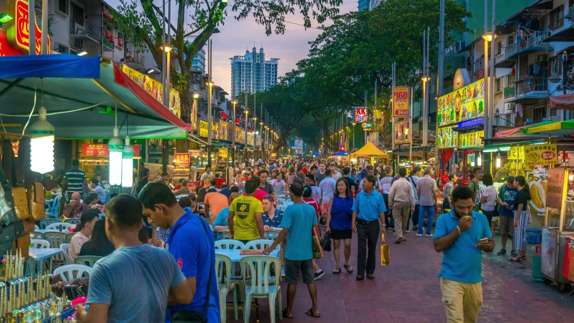 Jalan Alor Kuala Lumpur utcai etelek