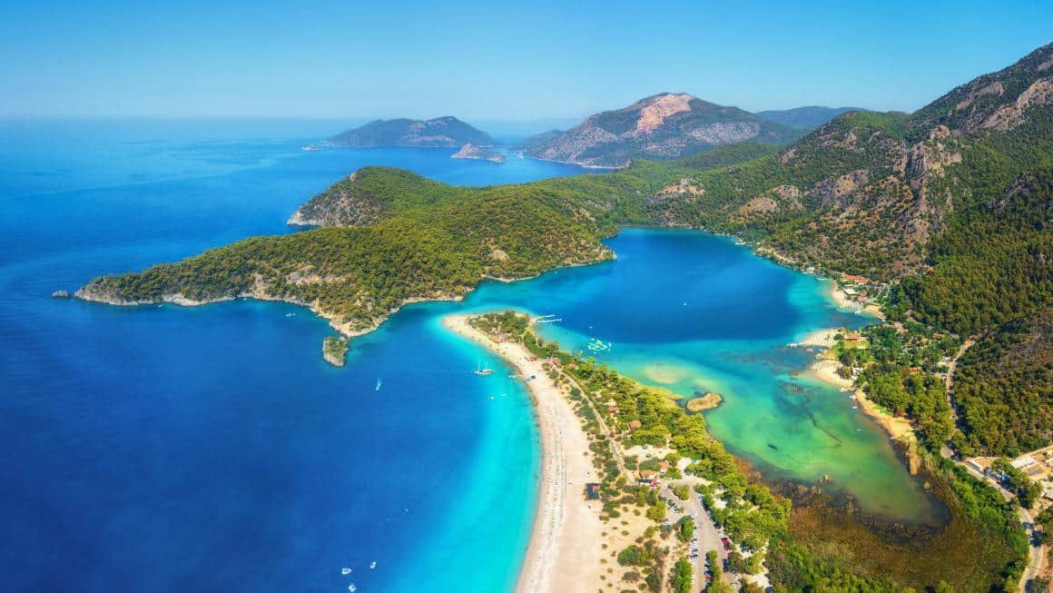 Amazing,Aerial,View,Of,Blue,Lagoon,In,Oludeniz,,Turkey.,Summer