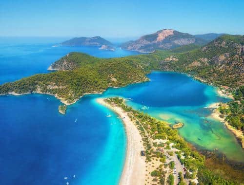 Amazing,Aerial,View,Of,Blue,Lagoon,In,Oludeniz,,Turkey.,Summer