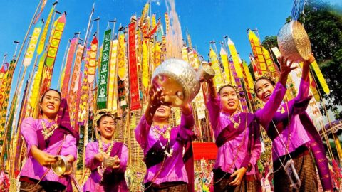 Thaiföld Songkran